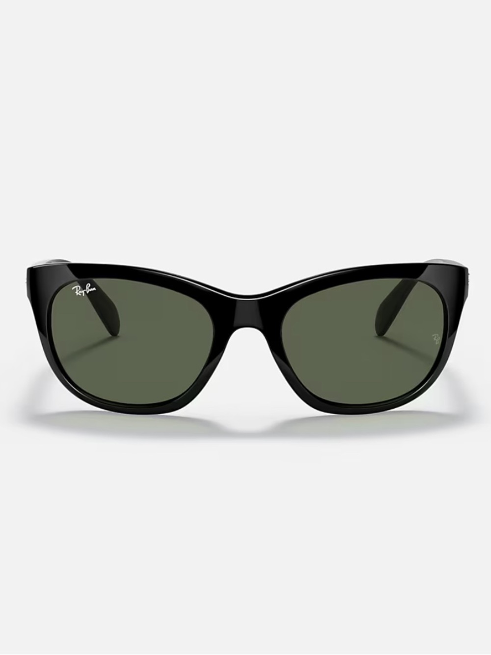 Ray-Ban RB4216 “Highstreet” 56mm Black Frame Sunglasses with Dark Green Lenses